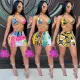 Women Summer Print Swimsuit Two Piece
