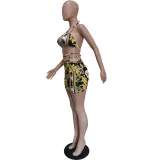 Women Summer Print Swimsuit Two Piece