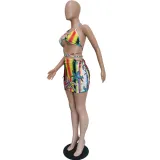 Women Summer Print Swimsuit Two Piece