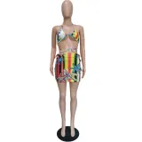 Women Summer Print Swimsuit Two Piece