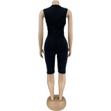 Women'S Sexy Solid V-Neck Sleeveless Women'S Jumpsuit