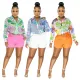 Women's Autumn Graffiti Print Shirt Long Sleeve Top New