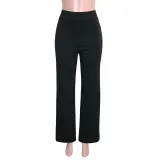 Women Fitted High Waist Style Bell Bottom Pants
