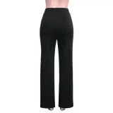 Women Fitted High Waist Style Bell Bottom Pants
