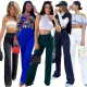 Women Fitted High Waist Style Bell Bottom Pants