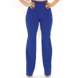 Women Fitted High Waist Style Bell Bottom Pants