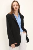 Women'S Autumn And Winter Candy Color Linen Shoulder Pads Loose Casual Suit Jacket Women'S Blazer