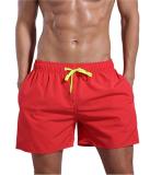 Summer Men'S Shorts Beach Pants Solid Color Cotton Solid Beach Pants
