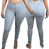 Sexy Stylish Washed Slim Stretch Denim Tight Pants Jeans