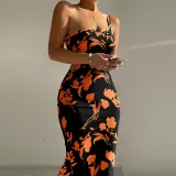 Women Sexy One Shoulder Cutout Long Dress