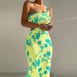 Women Sexy One Shoulder Cutout Long Dress