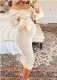 Elegant Fall Off Shoulder Puff Sleeve Slim Midi Dress