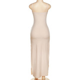 Summer Women'S Fashion Sling Sexy Cutout Slim Slit Long Dress