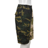 Women'S Sexy Loose Camo Style Contrast Casual Shorts
