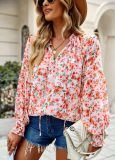 Chic Career Blouse Spring Autumn Print Style