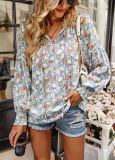 Chic Career Blouse Spring Autumn Print Style