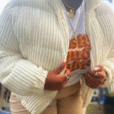 Damen Herbst und Winter Mode Stehkragen Gefütterter Mantel Dicke Warme Jacke
