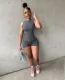 Summer Women Sexy Round Neck Sleeveless Rompers