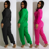 Women'S Classic Casual Solid Long Sleeve Button Up Overall Cargo Jumpsuit