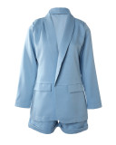 Women suit jacket + shorts two-piece set