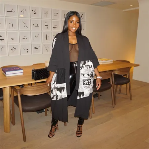 Plus Size Women Patchwork Mesh Long Sleeve Robe