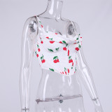 Summer Women's Floral Print Strap Camisole Top