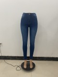 High Stretch Denim Simple Casual Tight Pants Women