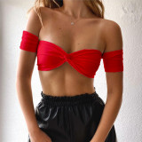 Summer top bandeau knot sexy pure desire slim short vest women