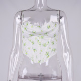 Summer Women's Floral Print Strap Camisole Top