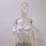 Summer top bandeau knot sexy pure desire slim short vest women