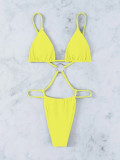 Women Summer Backless Bikini Triangle Swimsuit