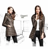 Down Coat Women'S Winter Lightweight Maxi Slim Fit Fashion Versatile Hooded Down Jacket