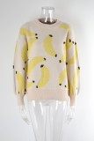 Herbst/Winter Pullover Print Pullover Pullover Plus Size Damen Strickpullover