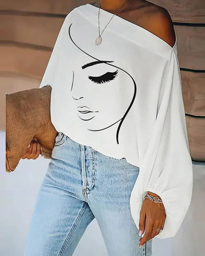 Шикарная женская рубашка с разрезом на плечах и рукавами «летучая мышь» для лица