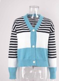 Autumn/Winter Women's Cardigan Patchwork Short Plus Size Button Cardigan Sweater Small Jacket Women