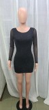 Spring Women Fashion Sexy Tight Fitting Low Back Evening Party Mini Bodycon Dress