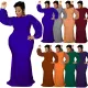 Plus Size Women's Long Sleeve Sequin Dress Autumn