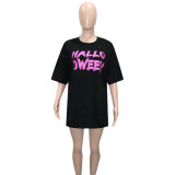 Spring Summer Women's Casual Loose Trend Letter Print Short Sleeve T-Shirt Women