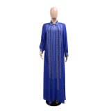 Perlen Blase Kleid Anzug Kleid Muslim Robe Frauen Muslim