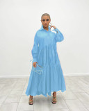 Autumn women's retro dress loose and thin French style lazy shirt dress (not including belt)