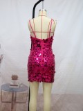 Women Sexy Sling Sequin Mini Dress
