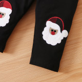 Kinder Mädchen Weihnachten Weihnachtsmann Print Shirt und Hose zweiteiliges Set
