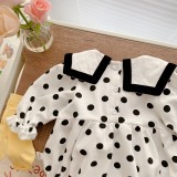 Baby Polka Dot Overall 0-2 Jahre alt Herbst Baby Mädchen Langarm Strampler Neugeborenen Ausflug Kleidung