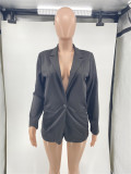 Women Fashion Casual Suit + Shorts Two Piece