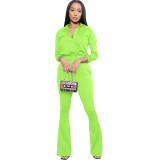 Women Casual Long Sleeve Zip Top + Pant Two-Piece Set