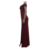 Женское сексуальное длинное платье без рукавов с v-образным вырезом и разрезом