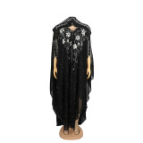 African Dress Robe Pearl Chiffon Beaded Beaded Abaya Robe Dress