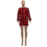 Fashion Sports Casual Stretch Plaid Shorts Set Outlet