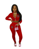 Women's autumn and winter style printing sports two-piece Tracksuit