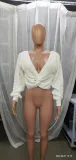 Women Fall Winter Long Sleeve Knotted Crop Sweater